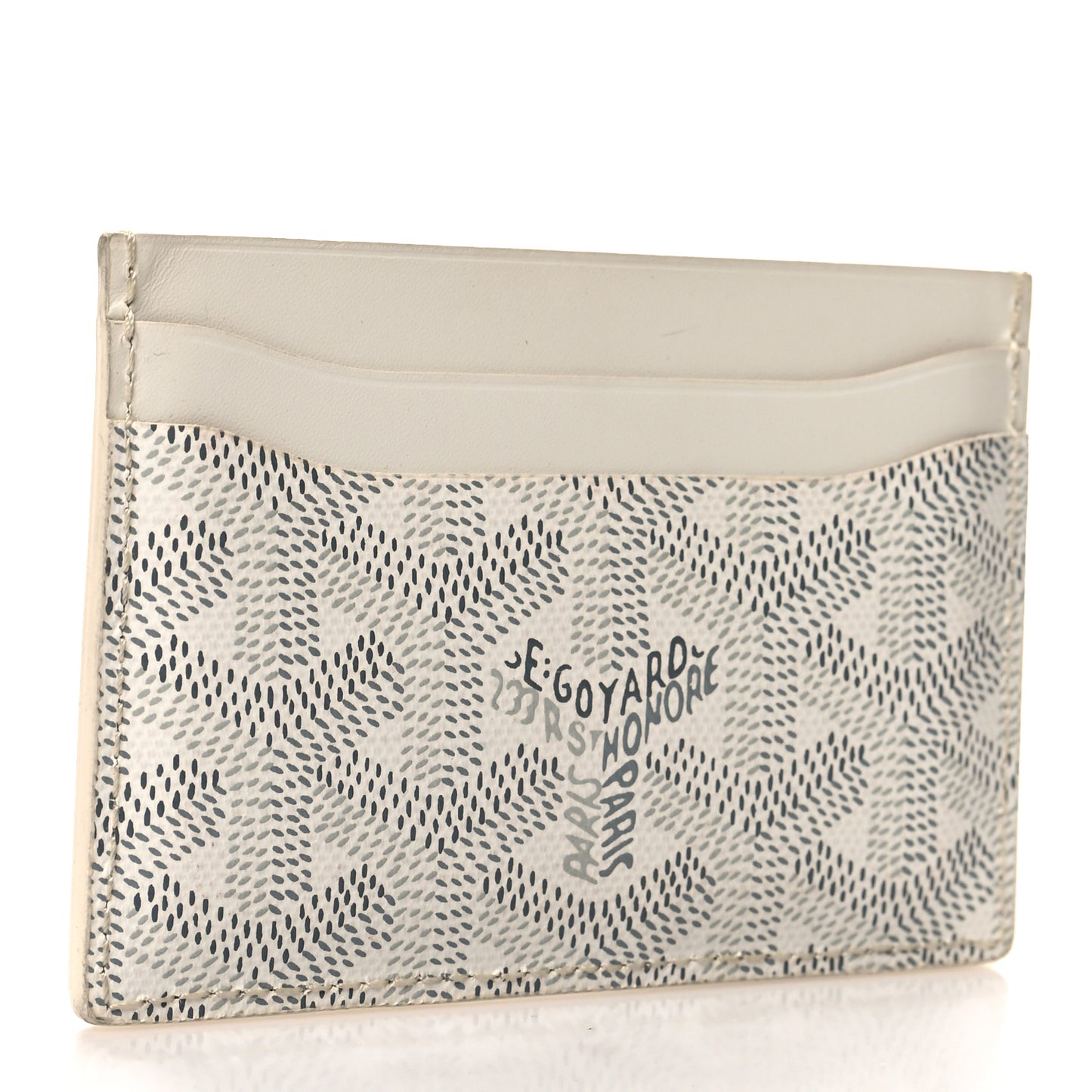 Goyardine Saint Sulpice Card Holder White