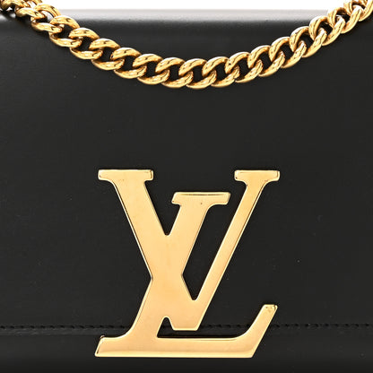 Louis Vuitton Calfskin Chain Louise MM Black 7 of 9