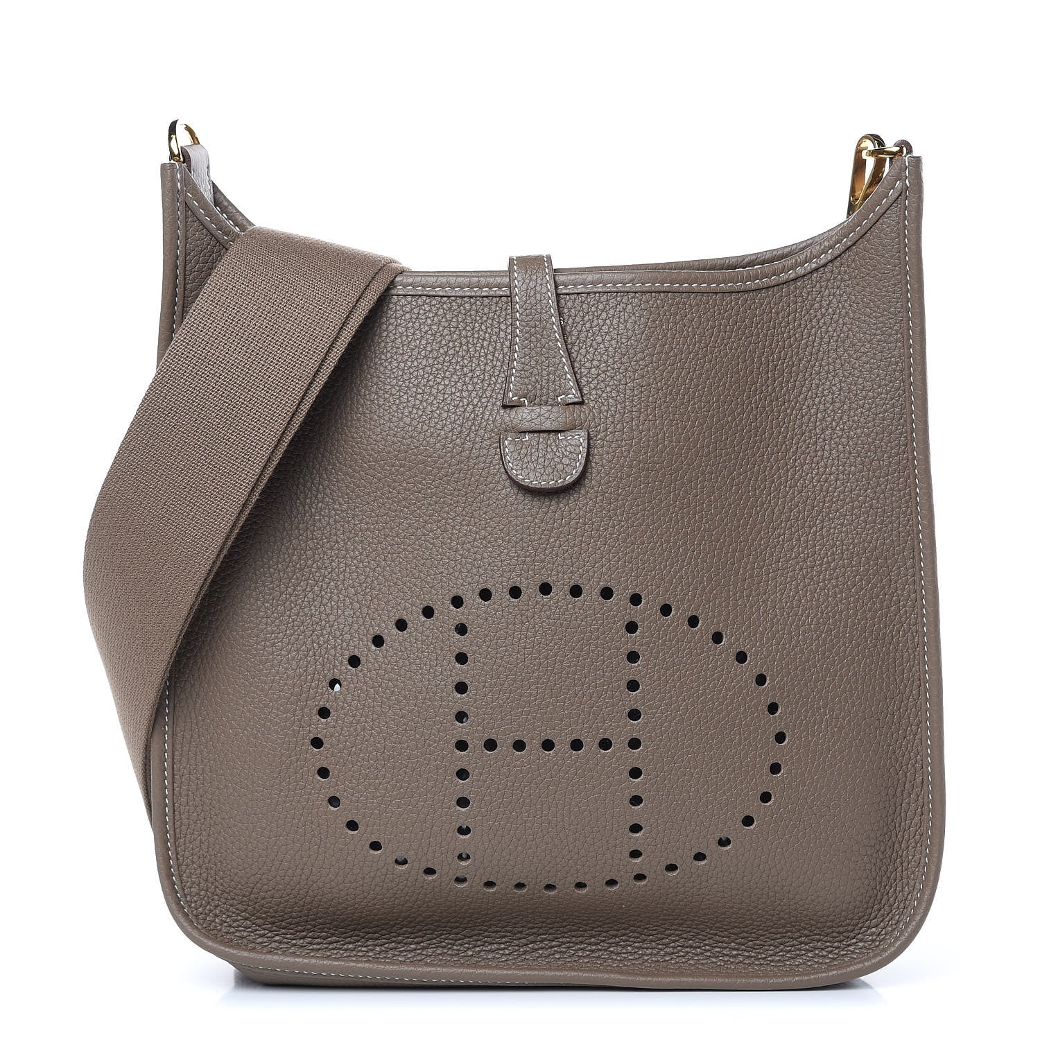 Hermes Taurillon Clemence Evelyne III PM Etoupe 1 of 11
