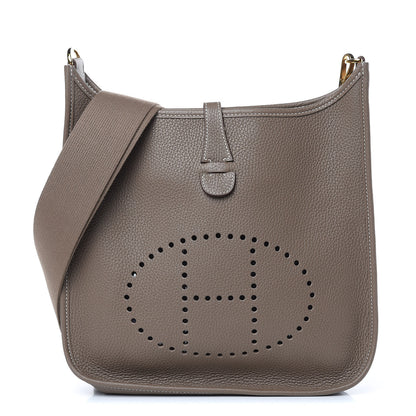 Hermes Taurillon Clemence Evelyne III PM Etoupe 1 of 11