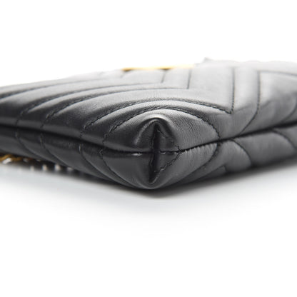 Gucci Calfskin Matelasse Mini GG Marmont Chain Bag Black 9 of 12