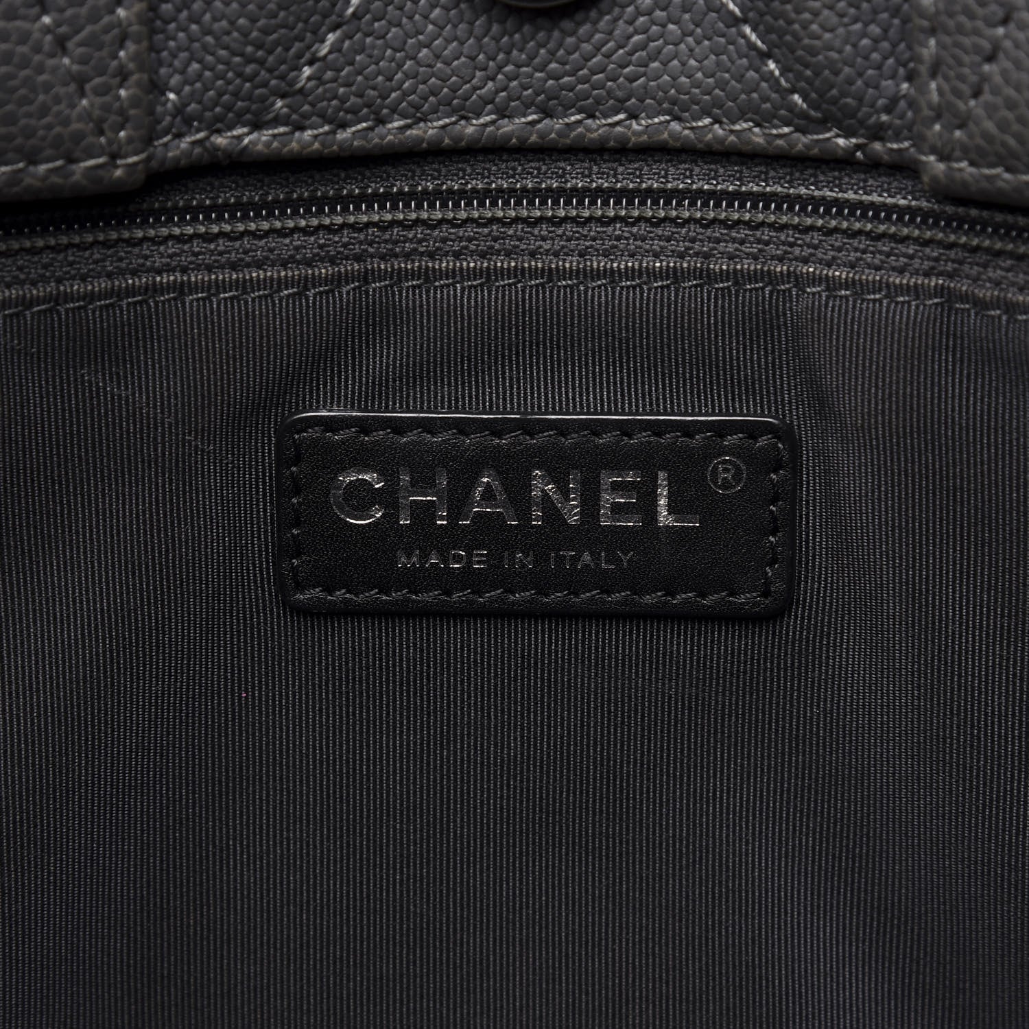 Chanel Caviar Quilted Shopping Tote Grey 9 of 11