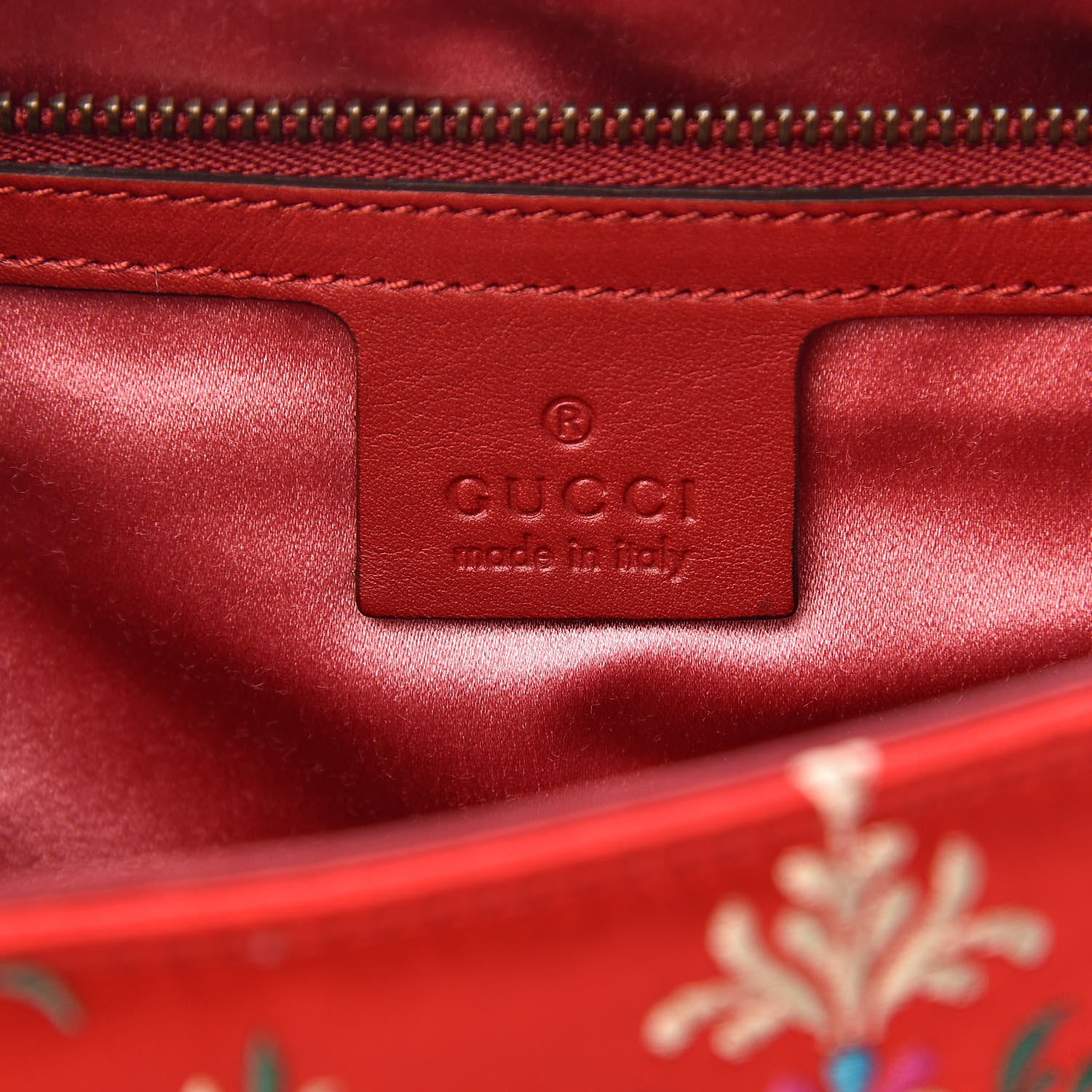 Gucci Jacquard Matelasse Floral Medium GG Marmont Shoulder Bag Red 6 of 10