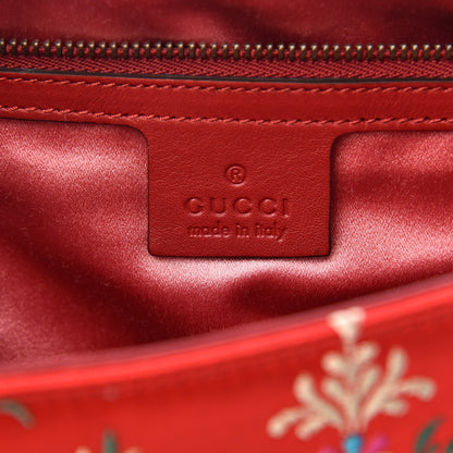 Gucci Jacquard Matelasse Floral Medium GG Marmont Shoulder Bag Red 6 of 10