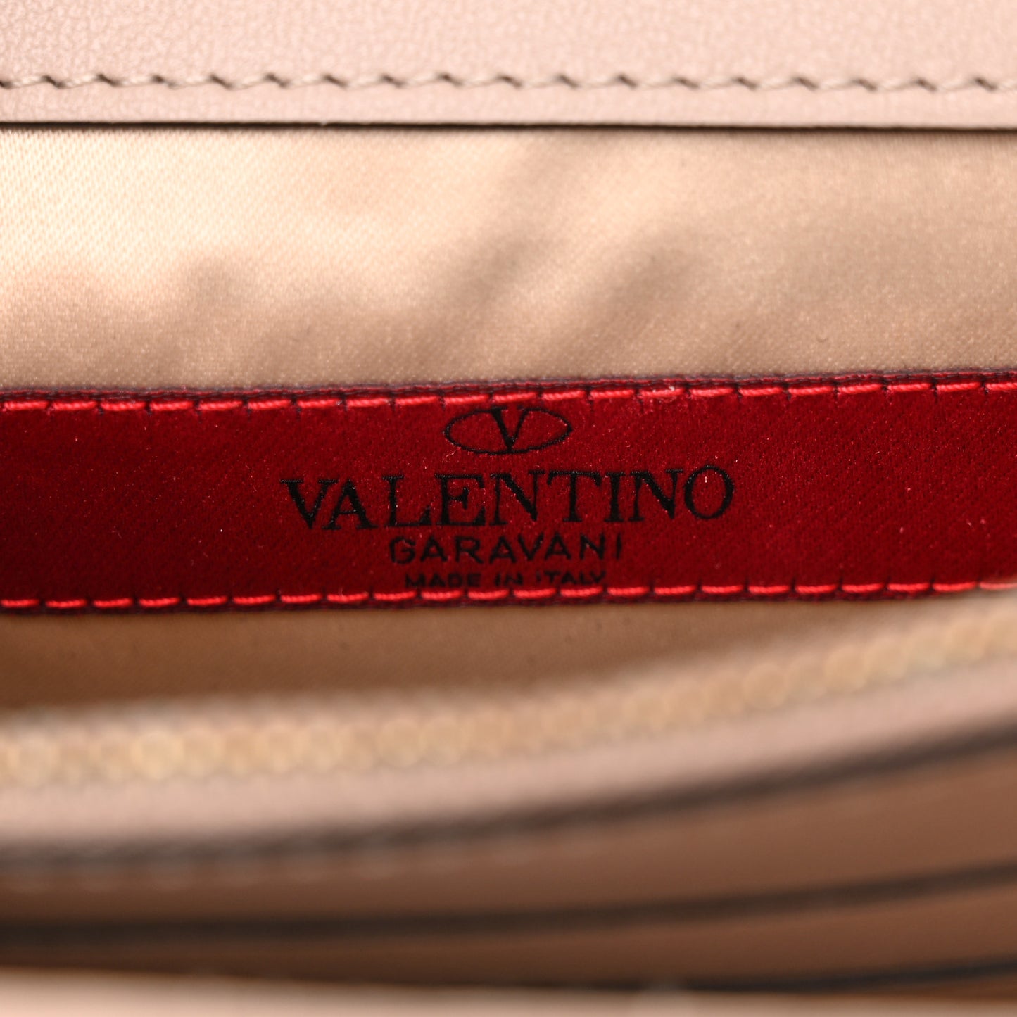Calfskin Rockstud Chain Pouch Poudre