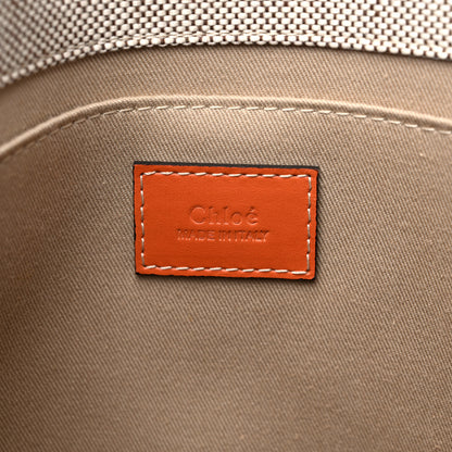 Chloe Cotton Calfskin Medium Woody Ribbon Tote Terracotta Orange 6 of 9