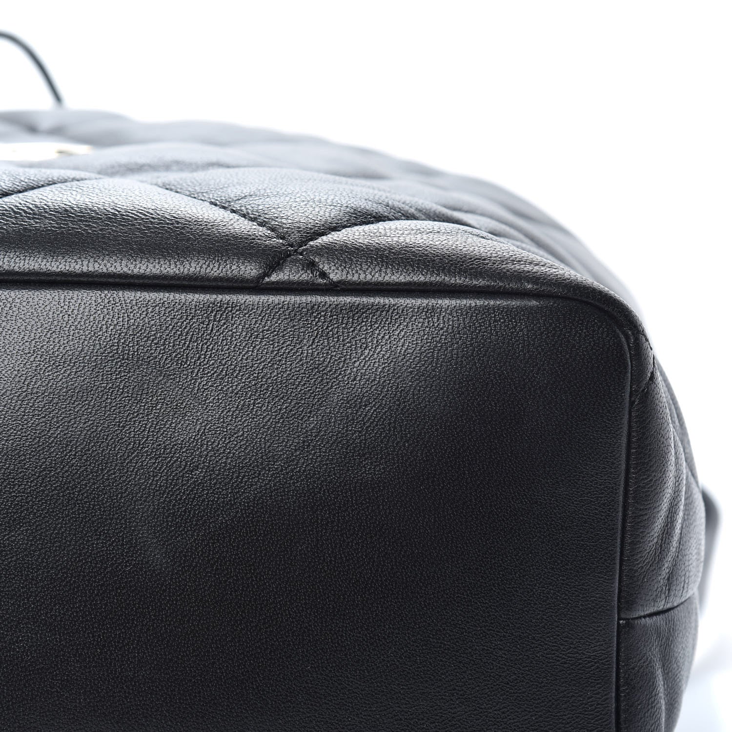 Chanel Lambskin Quilted Drawstring Backpack Black 10 of 10