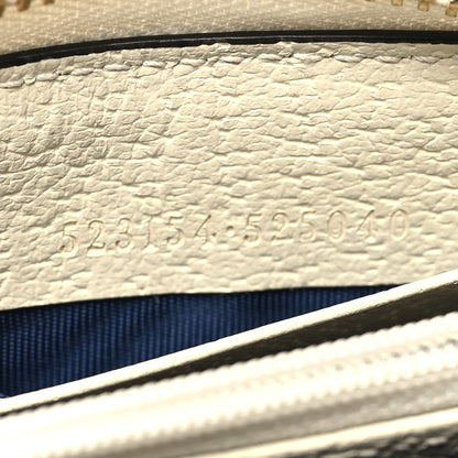 Gucci GG Supreme Monogram Textured Dollar Calfskin Web Ophidia Zip Around Wallet Beige Ebony Mystic White 7 of 10