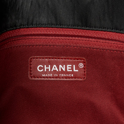Chanel Nylon Quilted Logo Flap Black 6 of 11