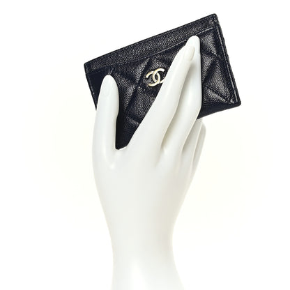 Chanel Caviar Quilted Card Holder Navy 2 of 8