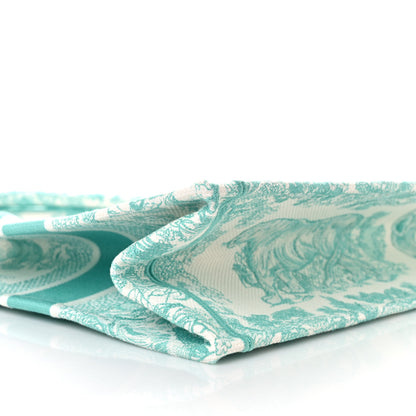 Christian Dior Canvas Embroidered Medium Dioriviera Toile De Jouy Book Tote Aquamarina 8 of 9