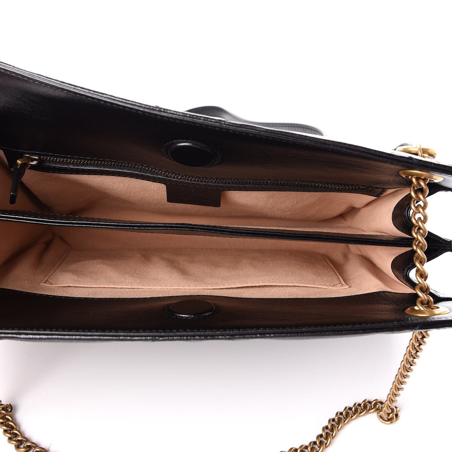 Azalea Calfskin Matelasse Heart Medium GG Marmont Slim Shoulder Bag Black