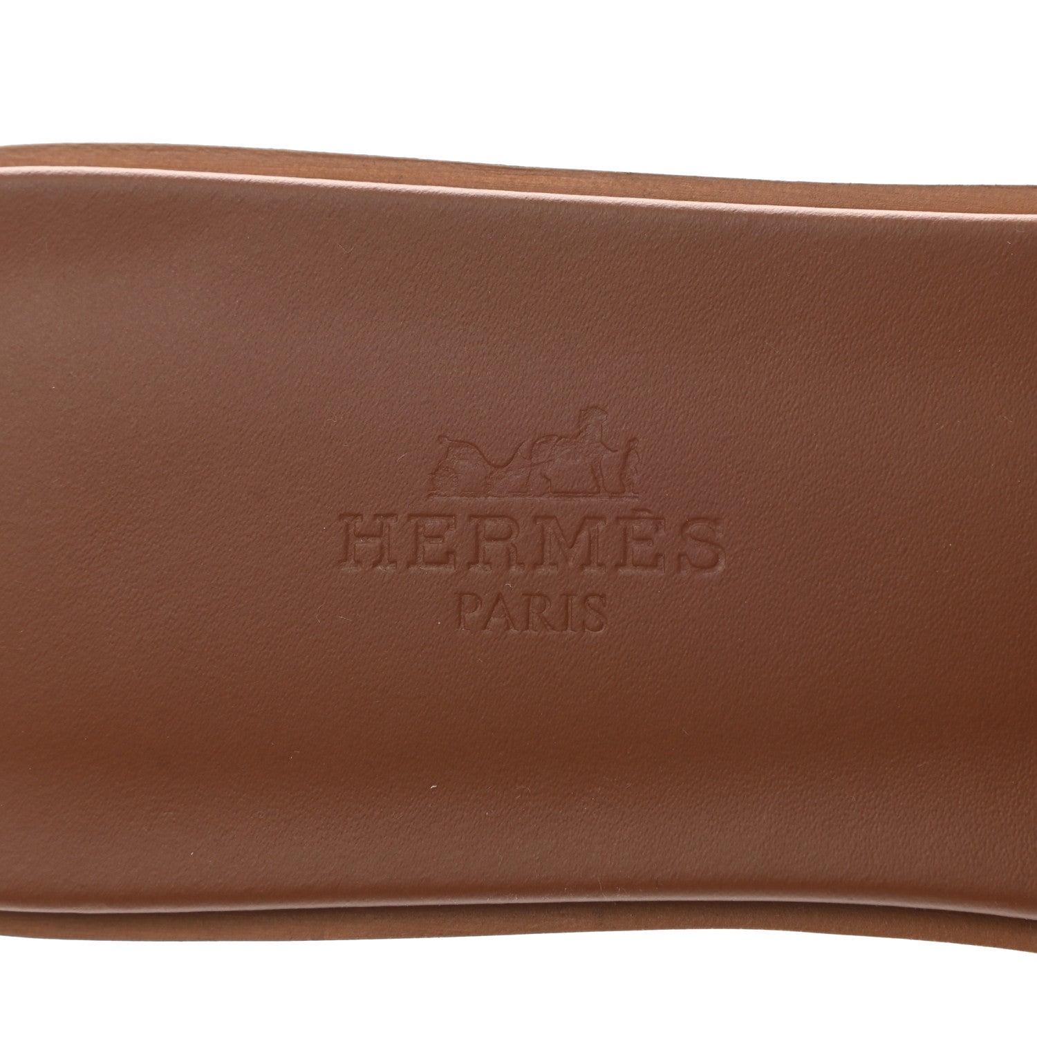 Hermes Box Calfskin Oran Sandals 38.5 Gold 7 of 9