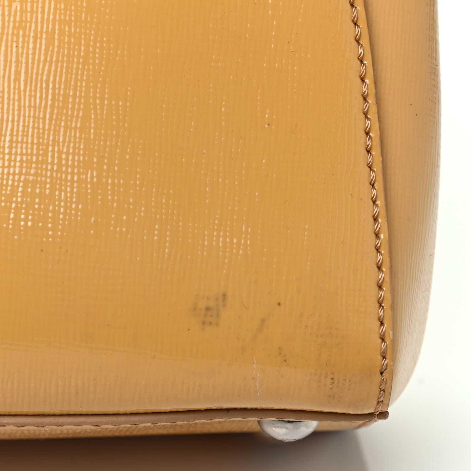 Fendi Vitello Vernice Camoscio Petite 2Jours Tote Alchemy Yellow 8 of 11