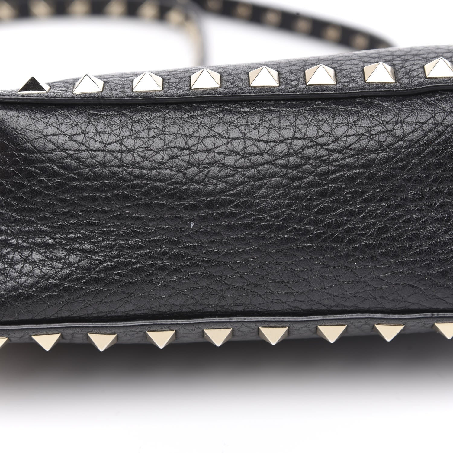 Valentino Garavani Pebbled Calfskin Rockstud Camera Crossbody Bag Black 9 of 14