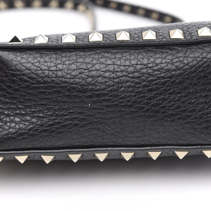 Valentino Garavani Pebbled Calfskin Rockstud Camera Crossbody Bag Black 9 of 14