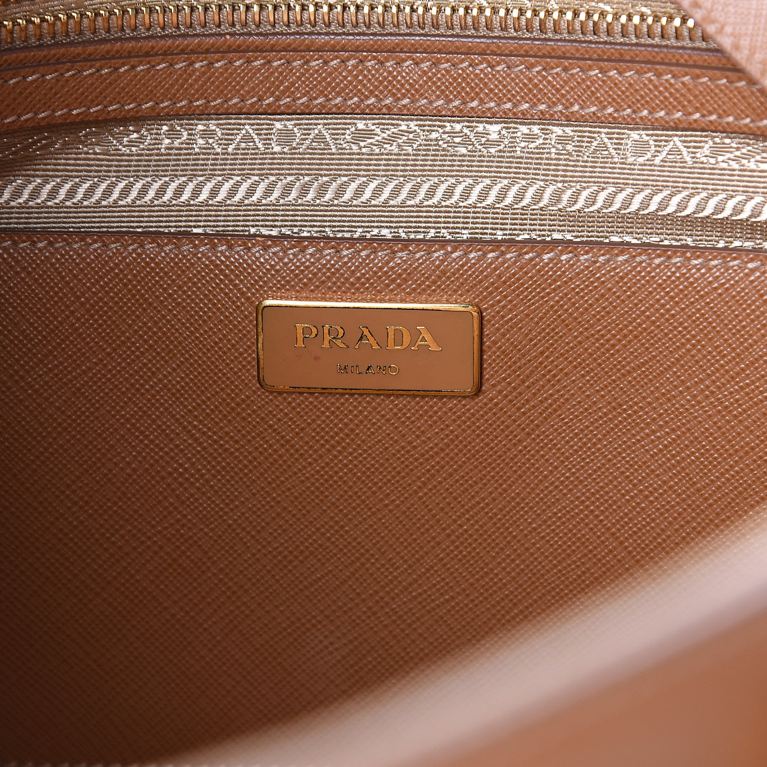 Prada Saffiano Medium Galleria Double Zip Tote Caramel 5 of 8