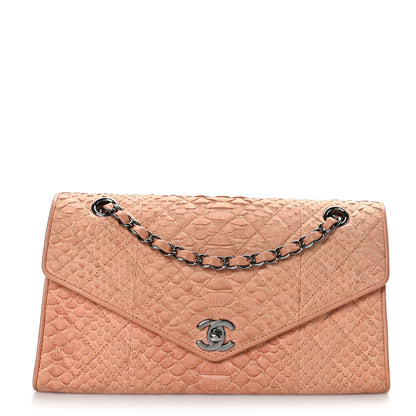 Chanel Snakeskin Envelope Flap Pink 1 of 10