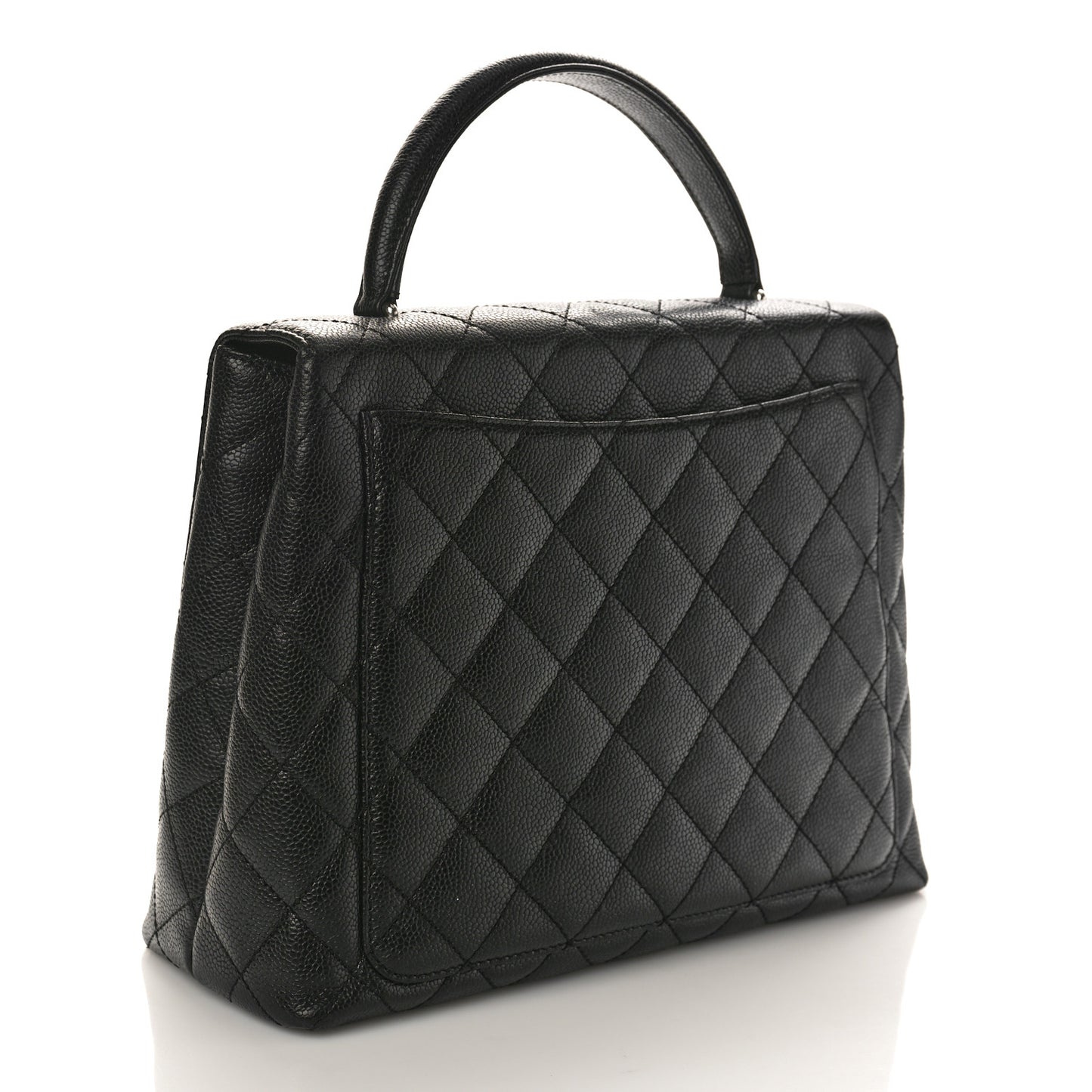 Caviar Quilted Jumbo Kelly Flap Black