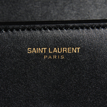 Saint Laurent Smooth Calfskin Medium Classic Monogram Universite Bag Black 7 of 9