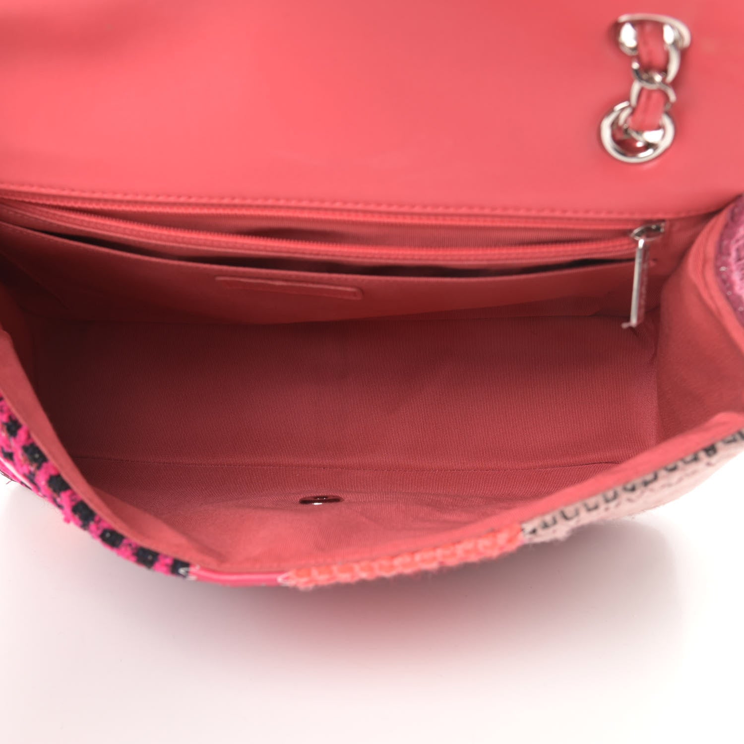 Chanel Tweed Patchwork Jumbo Single Flap Pink 5 of 14