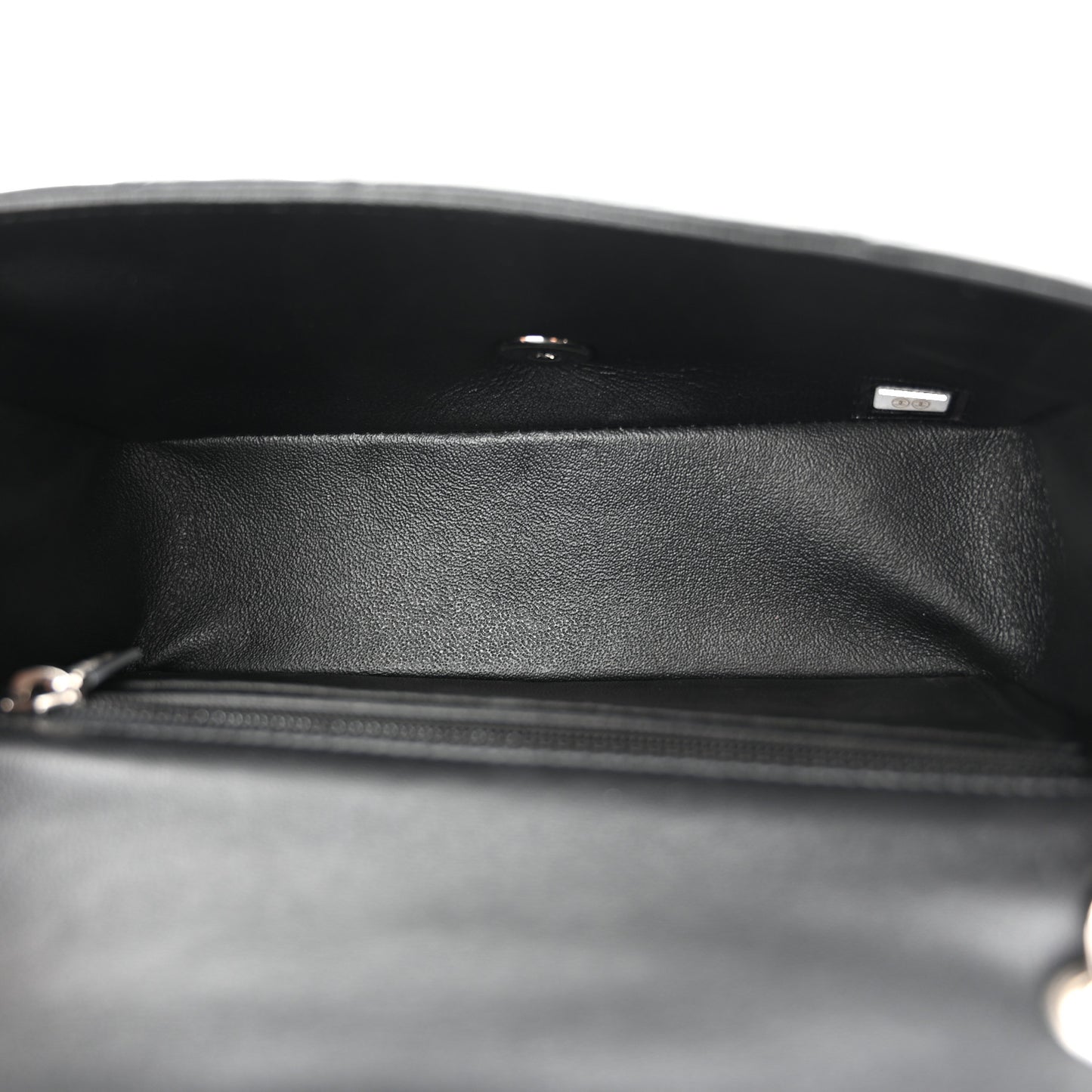 Lambskin Quilted Mini Rectangular Flap Black