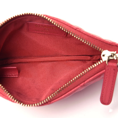 Chanel Caviar Quilted Small Cosmetic Case Dark Pink 5 of 7