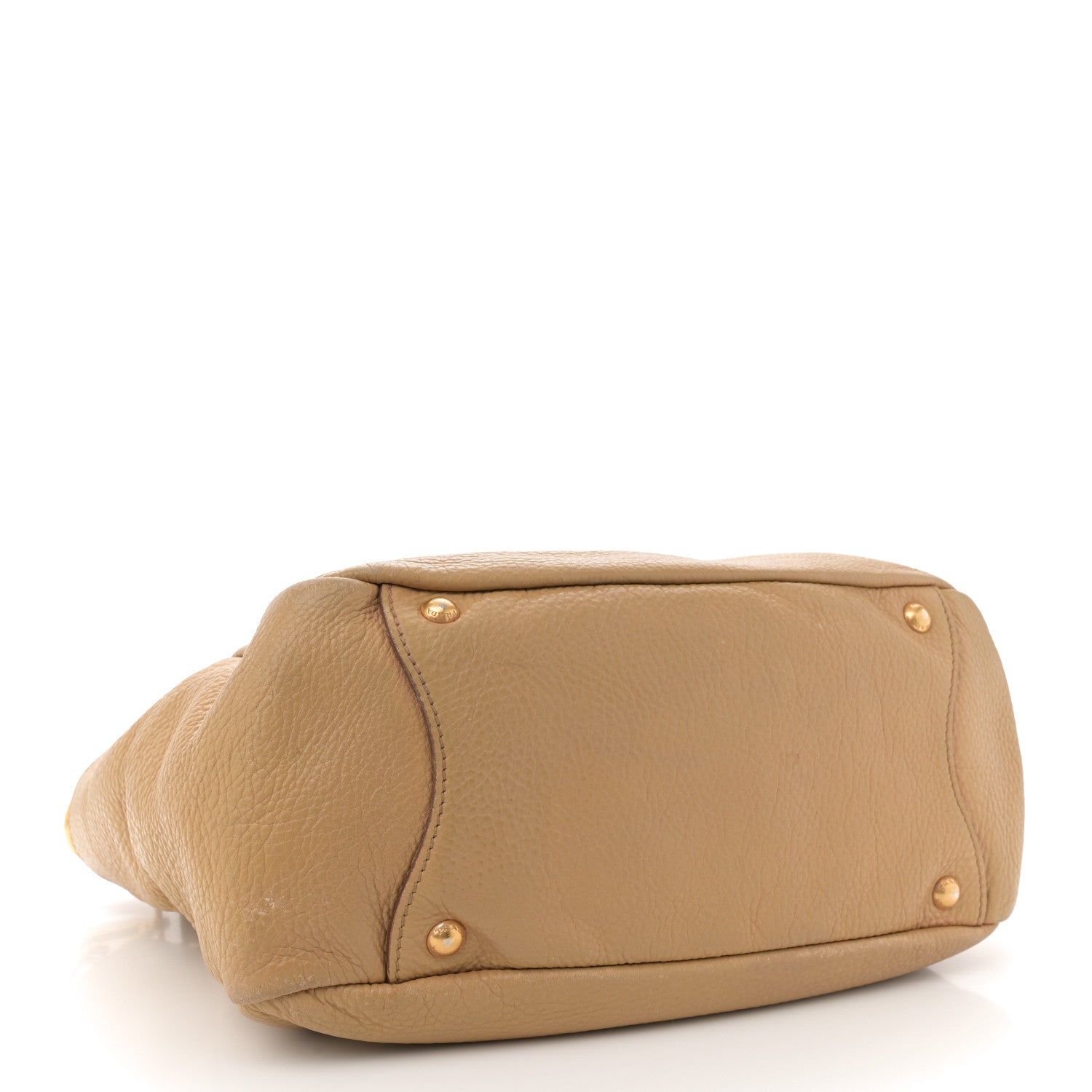Prada Vitello Daino Side Pocket Hobo Noisette 4 of 17