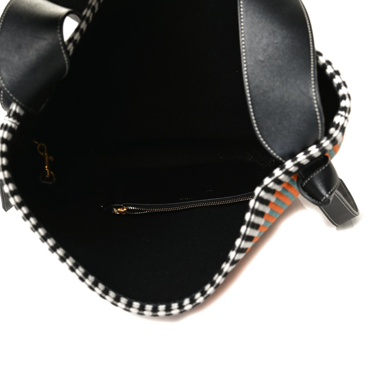 Celine Woven Canvas Small Twisted Cabas Multicolor 8 of 23