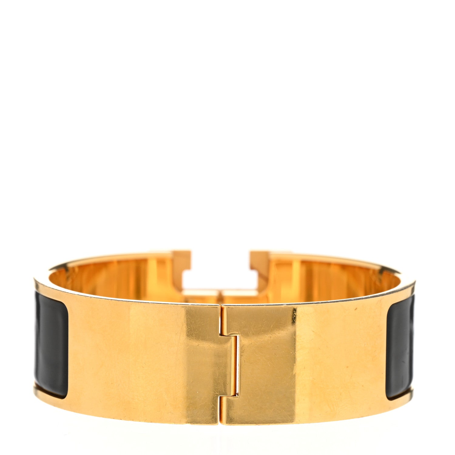Hermes Enamel Wide Clic Clac H Bracelet Black 3 of 5