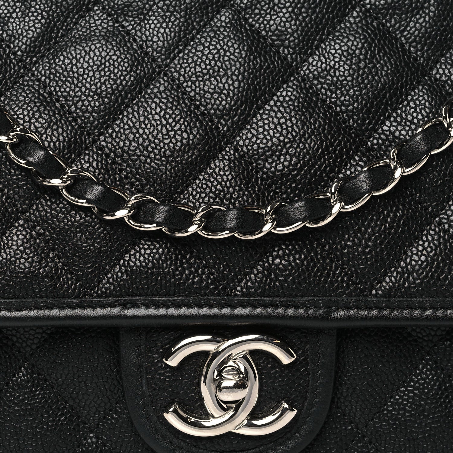 Chanel Caviar Quilted Medium French Riviera Flap Black 8 of 11
