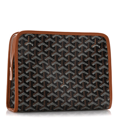 Goyard Goyardine Jouvence MM Toiletry Pouch Black Gold 3 of 13