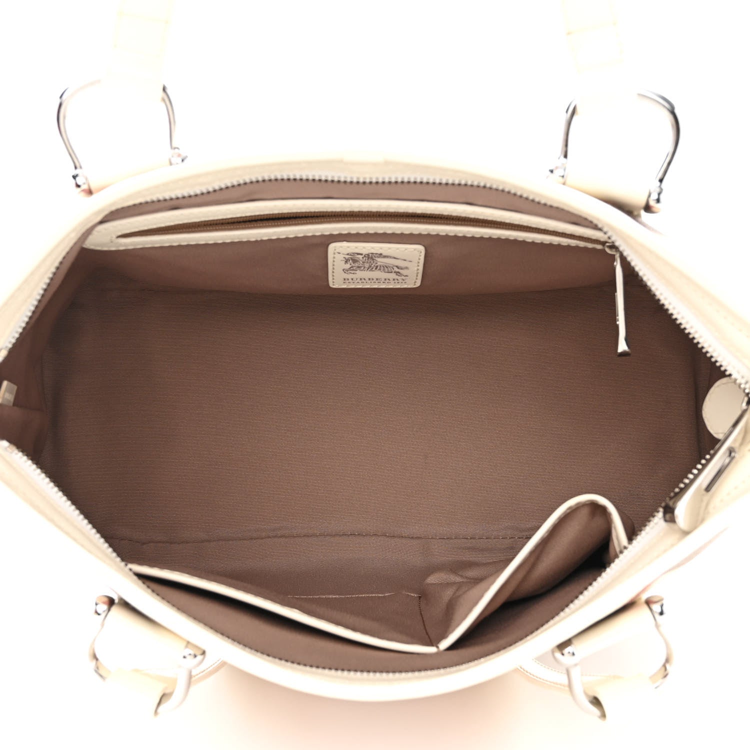 Burberry Nova Check Large Nickie Tote White 5 of 16