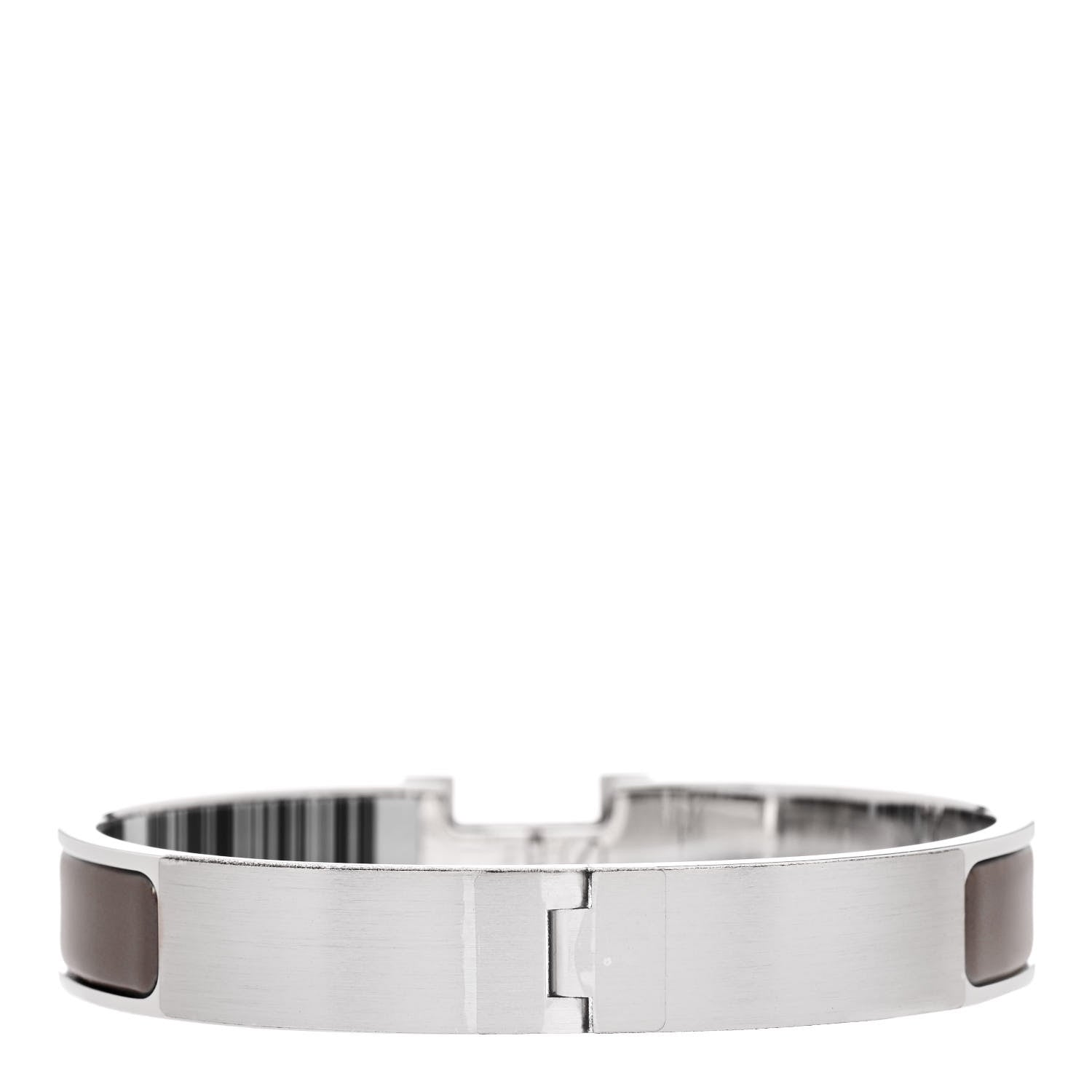 Hermes Matte Enamel Narrow Clic Clac HH Bracelet PM Etain 3 of 5