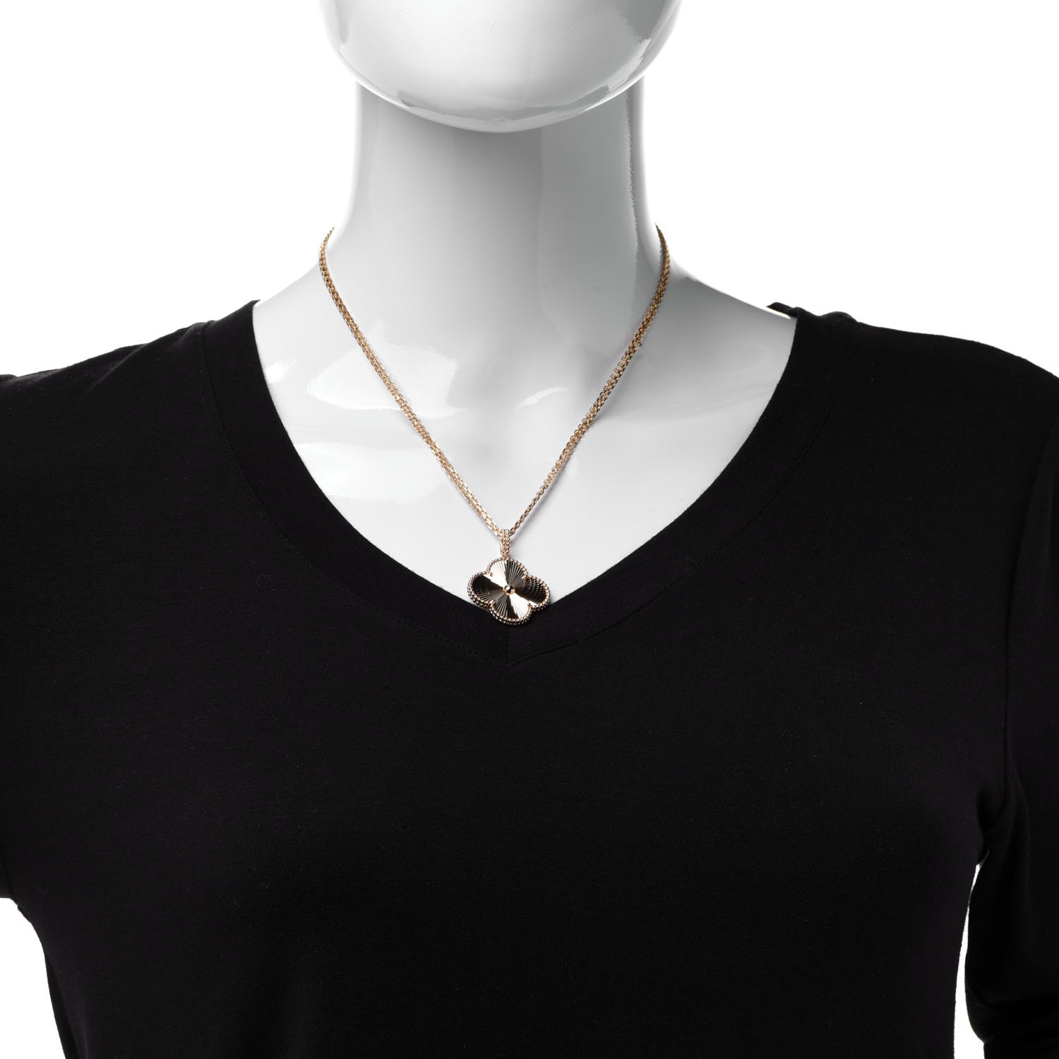 Van Cleef & Arpels 18K Yellow Gold Guilloche Magic Alhambra Long Necklace 2 of 6