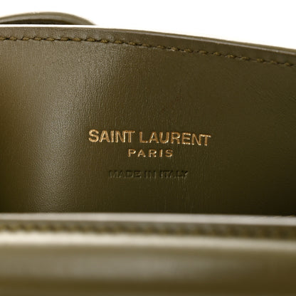 Saint Laurent Shiny Calfskin Le 37 Mini Bucket Bag Strong Moss 6 of 9