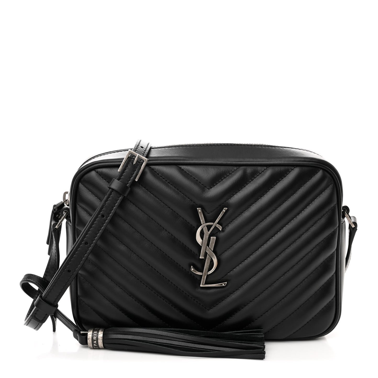 Calfskin Matelasse Monogram Lou Camera Bag Black