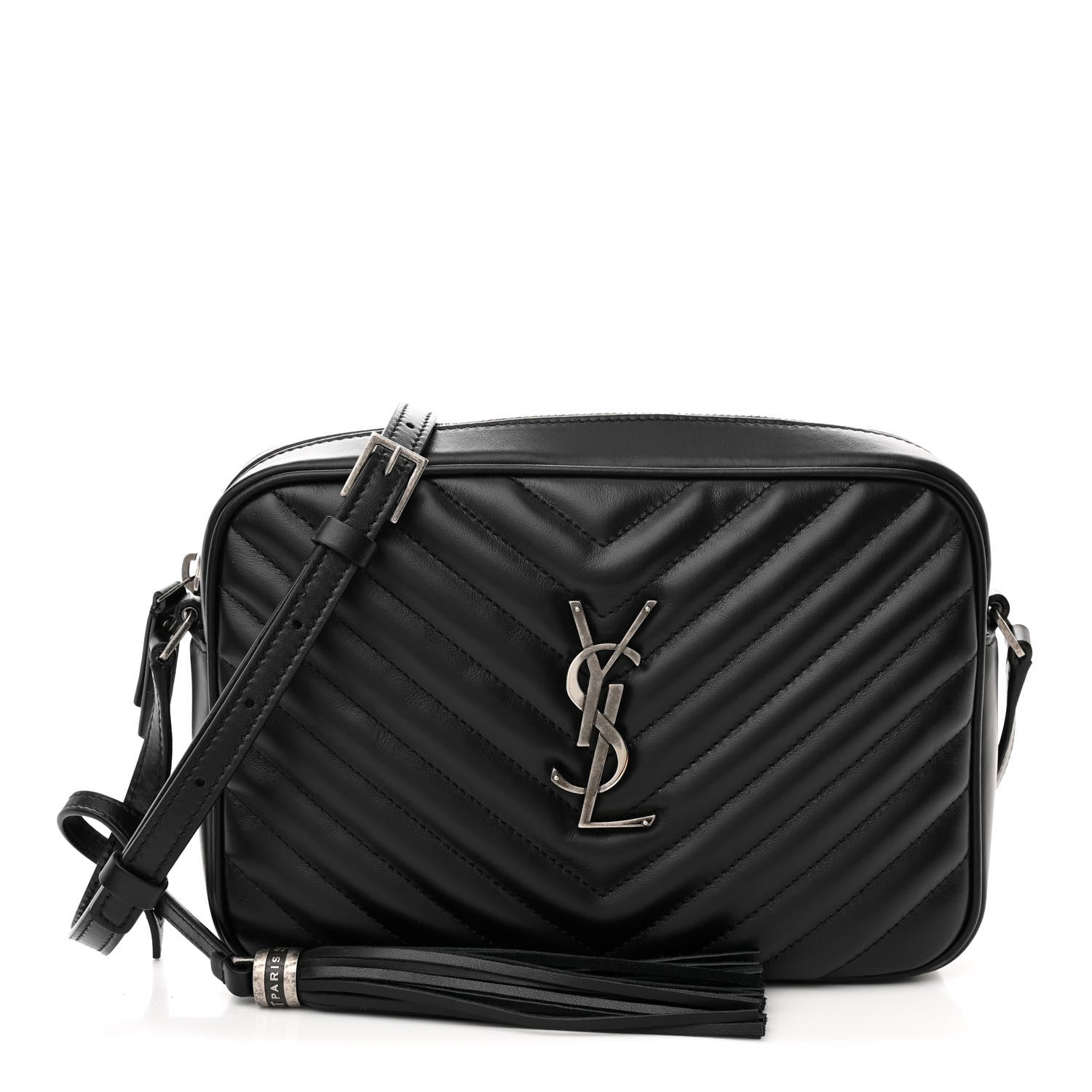 Saint Laurent Calfskin Matelasse Monogram Lou Camera Bag Black 1 of 11