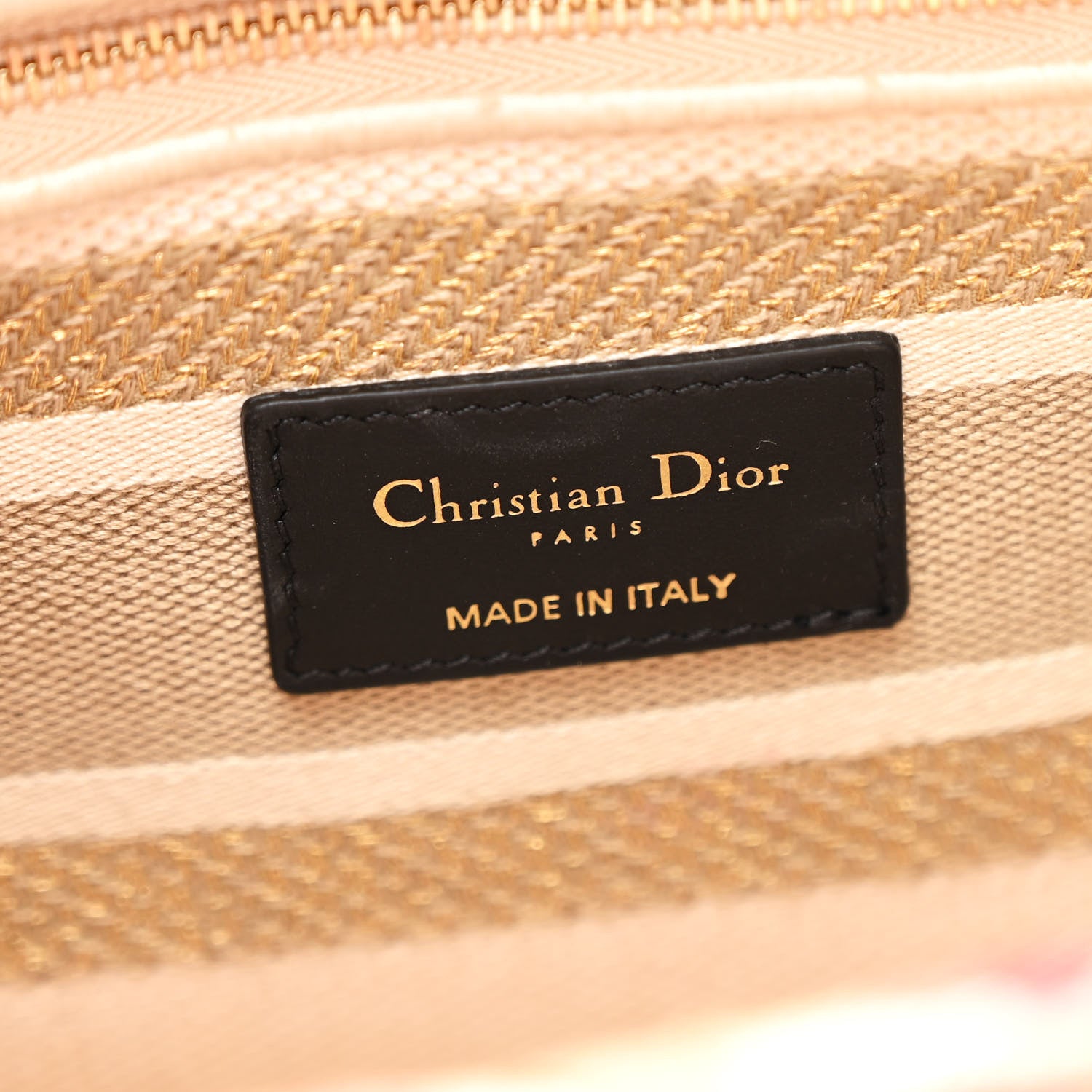 Christian Dior Canvas Embroidered Hibiscus Printed Medium Lady D