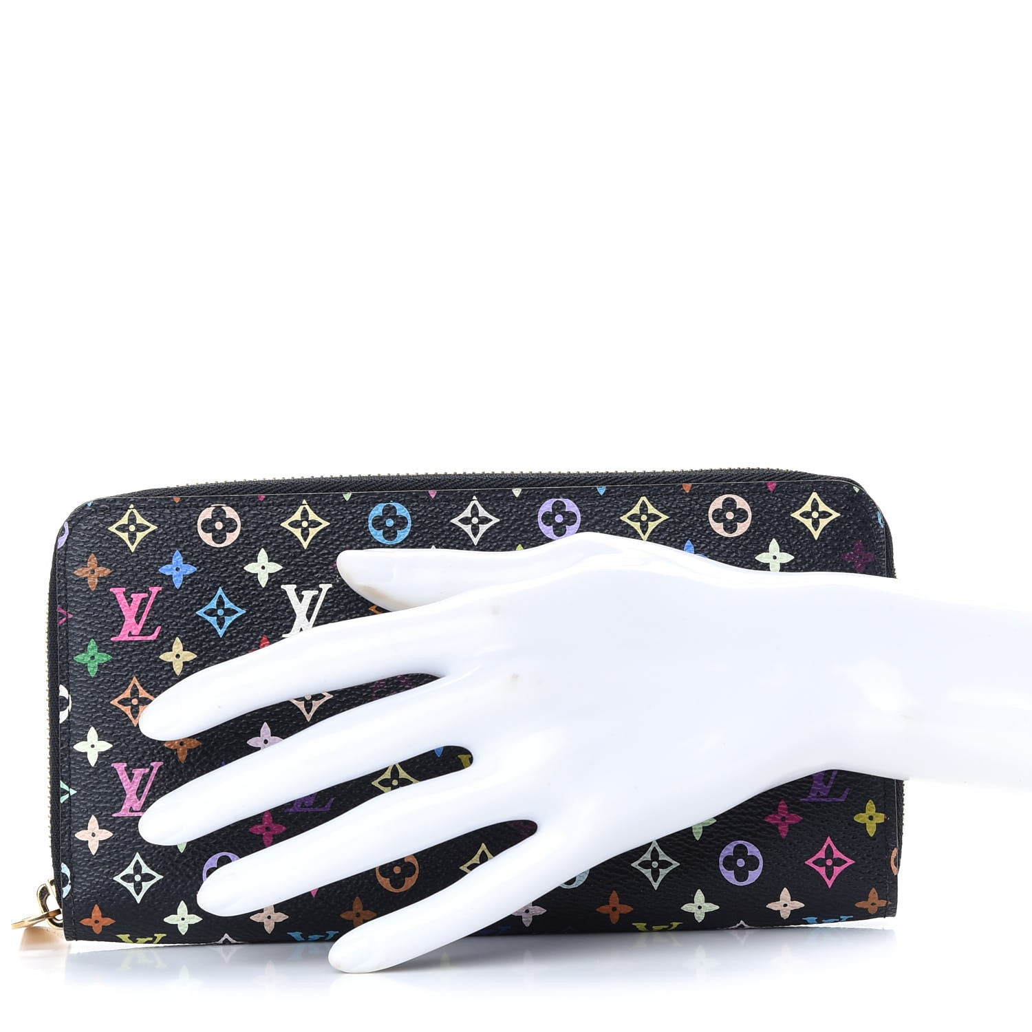 Louis Vuitton Monogram Multicolor Zippy Wallet Black Grenade 2 of 7