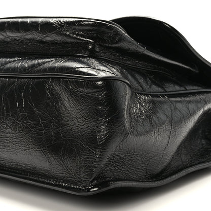 Saint Laurent Crinkled Calfskin Matelasse Monogram Large Niki Chain Satchel Black 9 of 9