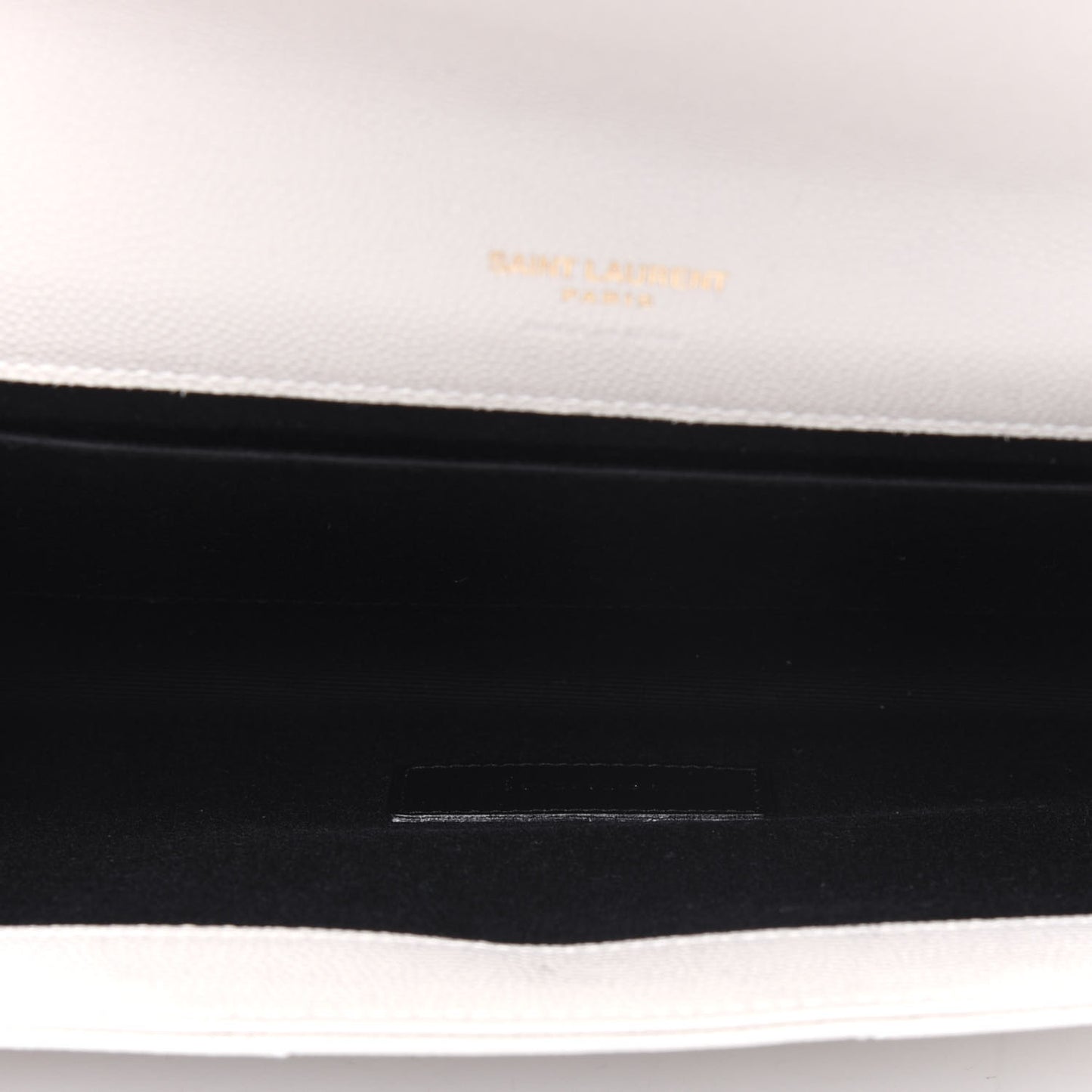 Grain De Poudre Matelasse Chevron Monogram Envelope Clutch Blanc Vintage