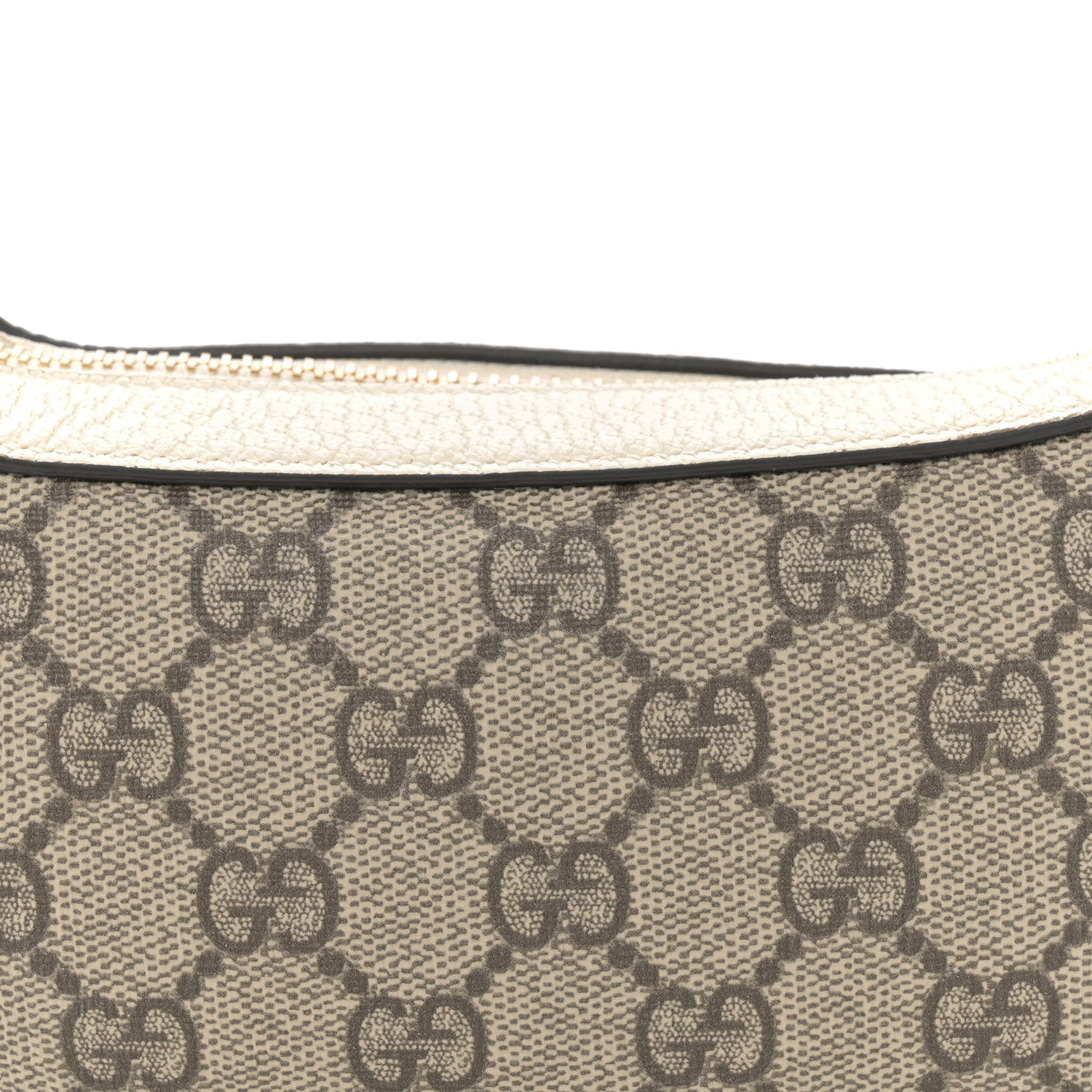 Gucci GG Supreme Monogram Textured Dollar Calfskin Web Mini Ophidia Half Moon Hobo Beige Ebony Mystic White 8 of 12