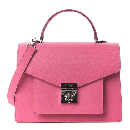 MCM Grained Calfskin Medium Patricia Park Avenue Satchel Sugar Pink 1 of 9