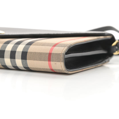 Burberry Grainy Calfskin Vintage Check Wallet With Detachable Strap Black 11 of 12