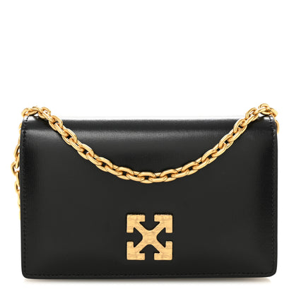 Off-White Calfskin Jitney 0.5 Shoulder Bag Black 1 of 9
