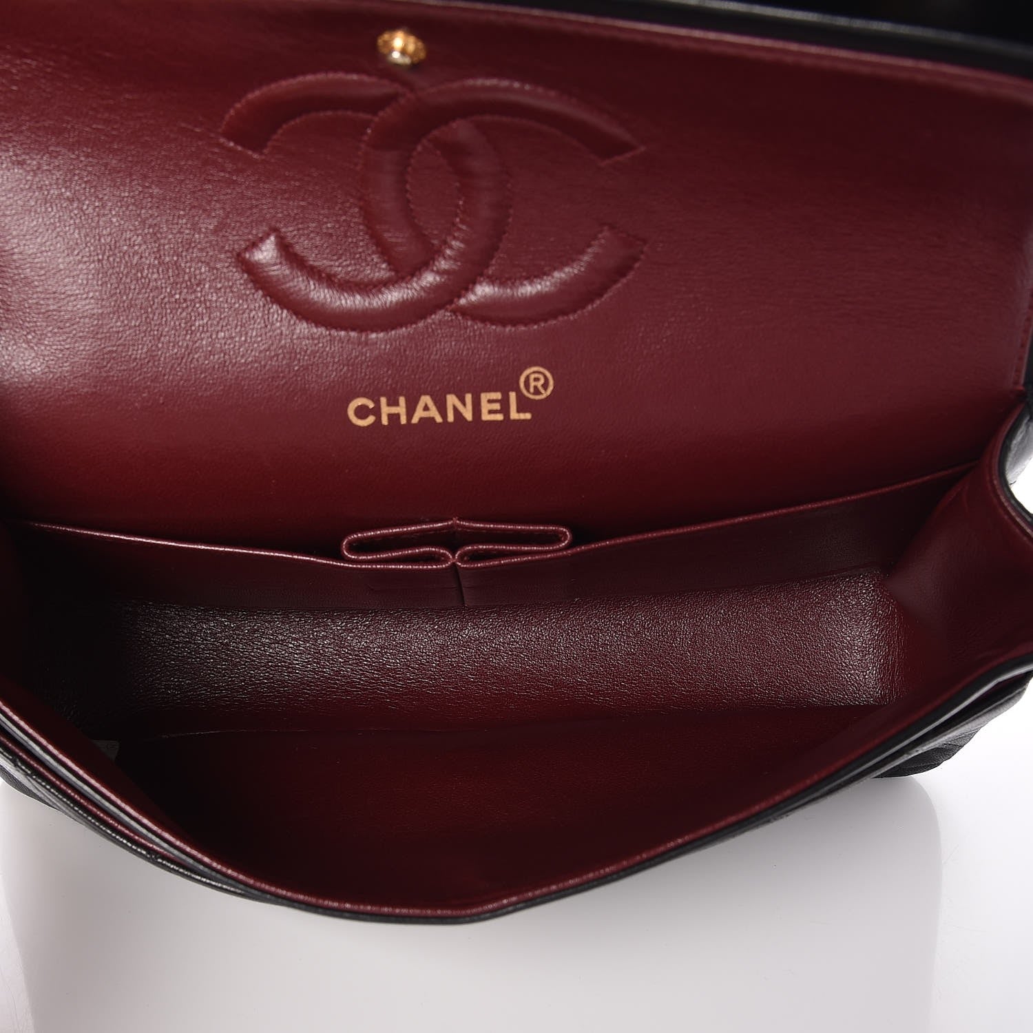 Chanel Lambskin Quilted Medium Double Flap Black 6 of 10