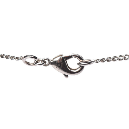 Chanel Crystal Pearl Twisted CC Drop Necklace Silver 4 of 5