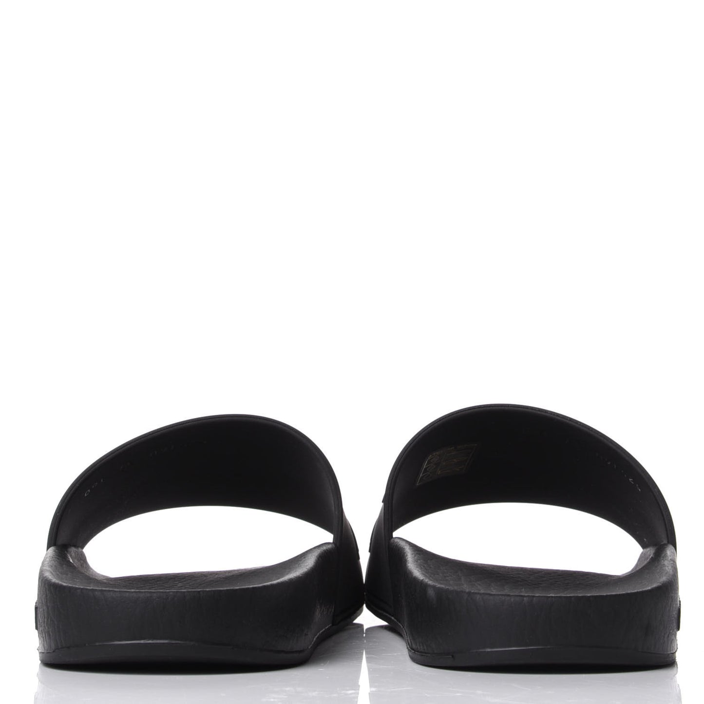 Rubber Womens Logo Slide Sandals 37 Black