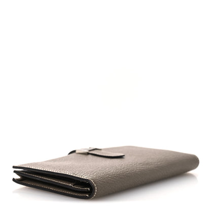 Hermes Chevre Mysore Bearn Gusset Wallet Etoupe 4 of 10
